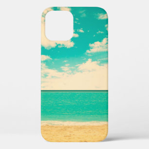 Retro beachbeach, retro, poster, photo, background iPhone 12 case