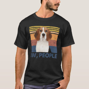 Retro Beagle Dog Ew People Beagle Dog Loves Dog T-Shirt
