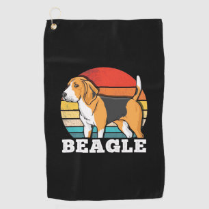 Retro Beagle Dog Golf Towel