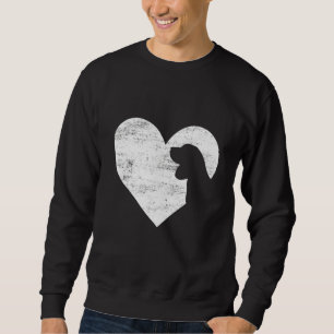 Retro Beagle Dog Heart Valentine's Day Dog Lover Sweatshirt