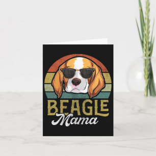 Retro Beagle Mama Shirt Women Card