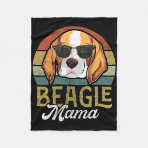 Retro Beagle Mama Shirt Women  Fleece Blanket