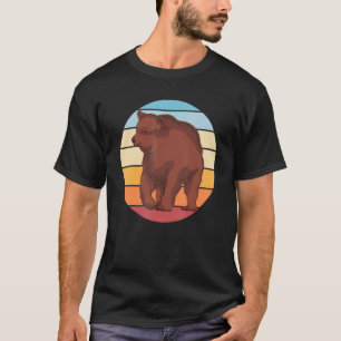 Retro Bear   Brown Bear Animal   Forest Animal Bea T-Shirt