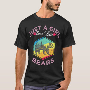 Retro Bear Just A Girl Who Loves Bears T-Shirt