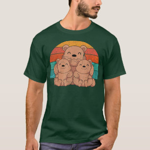 Retro Bear Lover Forest Animal Bear Family Cute Be T-Shirt