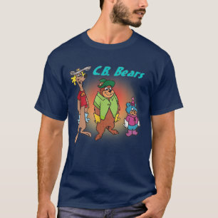 Retro Bears Art Funny Comedy Cartoon Beautiful Ani T-Shirt