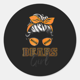 Retro Bears Girl Multiple Sclerosis Awareness  Classic Round Sticker
