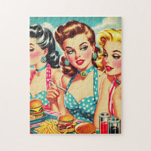 Retro Beauties Pin Up Jigsaw Puzzle