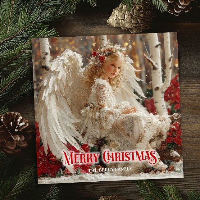Retro beautiful angel printable holiday greeting (Retro beautiful angel printable holiday greeting)