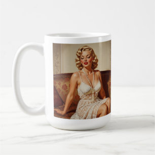 Retro Beautiful Blonde 50's Style Coffee Mug
