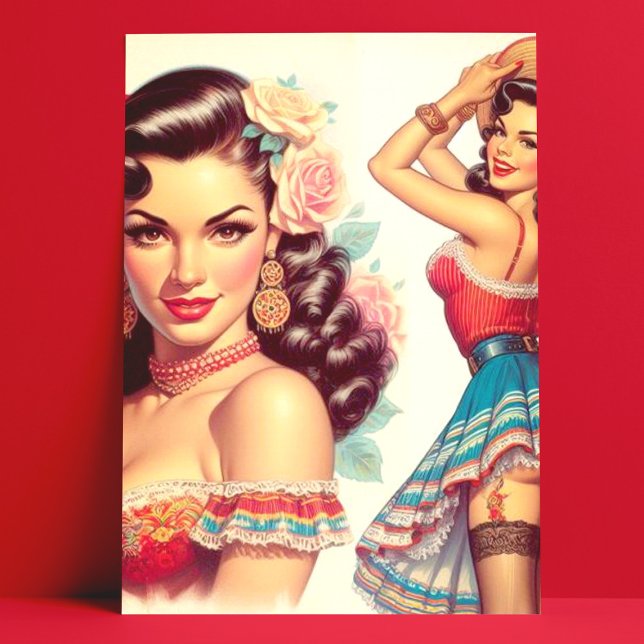 Retro Beauty Mexican Woman Postcard (Creator Uploaded)