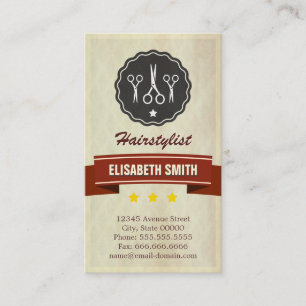 Retro Beauty Salon - Hair Stylist Business Card