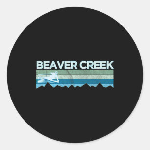 Retro Beaver Creek Classic Round Sticker