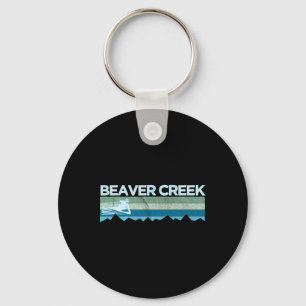 Retro Beaver Creek, Colorado Distressed Skiing Key Ring