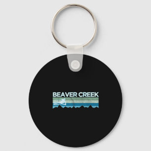 Retro Beaver Creek, Colorado Distressed Skiing Key Ring