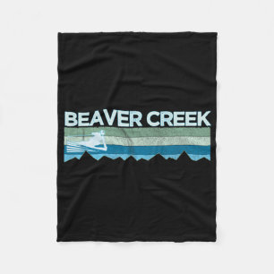 Retro Beaver Creek Fleece Blanket