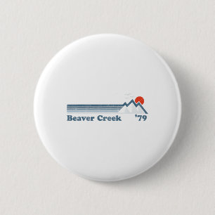 Retro Beaver Creek Ski Resort Colorado Snowboard S 6 Cm Round Badge