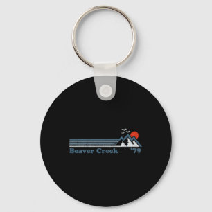 Retro Beaver Creek Ski Resort Colorado Snowboard S Key Ring