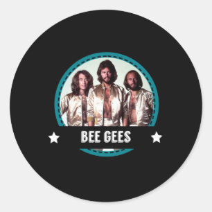 Retro Bee Gees Band 70s Tribute Icons Classic Round Sticker