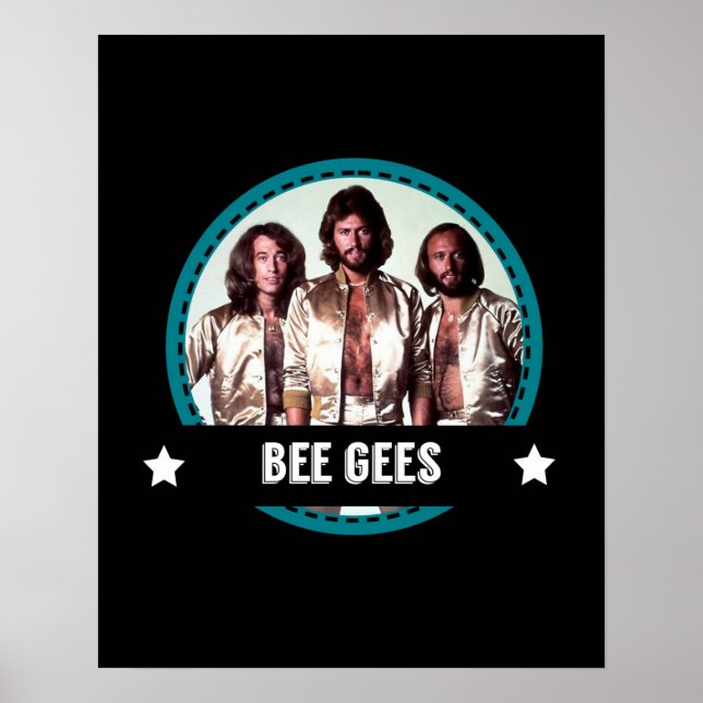 Retro Bee Gees Band 70s Tribute Icons Poster (Front)