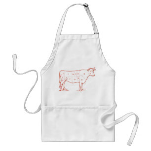 Retro Beef Cuts Standard Apron