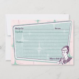 Retro Beehive Hairdo Recipe Card