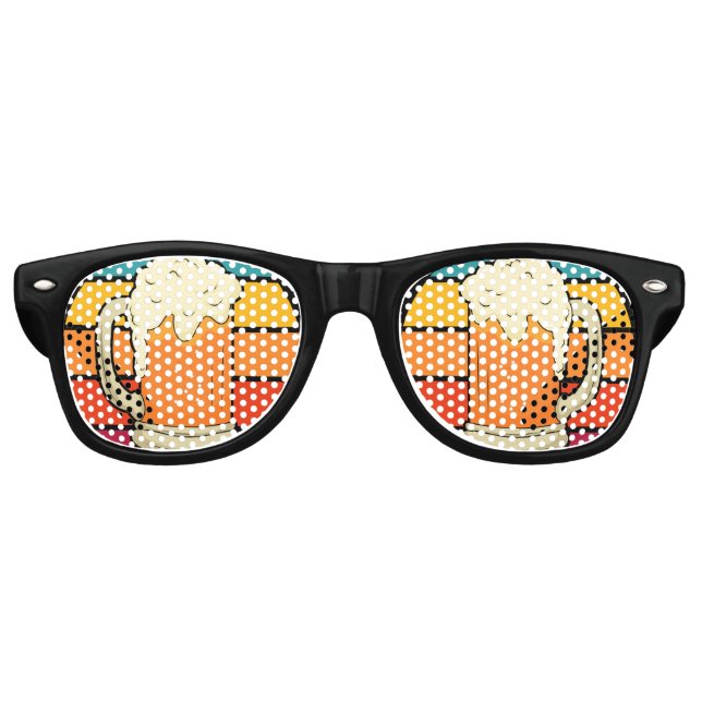 Retro Beer Goggles Party Sunglasses (Front)
