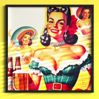 Retro Beer Pin-up Girl