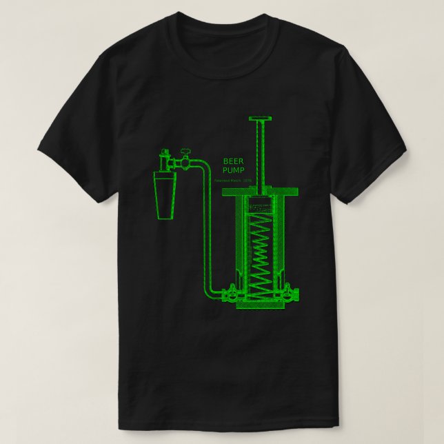 Retro Beer Pump T-Shirt (Design Front)