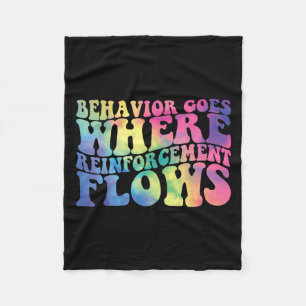 Retro Behavior Goes Where Reinforcement Flows Aba  Fleece Blanket