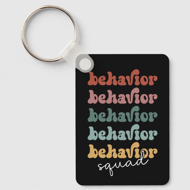 Retro Behavior Squad Behavioral Therapist Key Ring (Front)