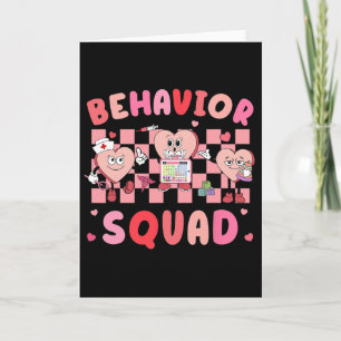 Retro Behaviour Therapist Valentine Applied Behavi Card
