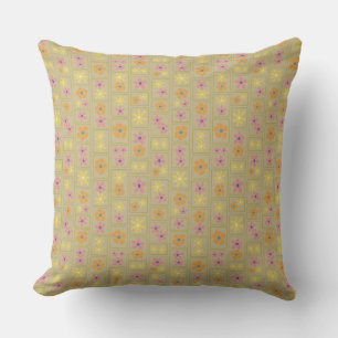 Retro Beige Patchwork Floral 20"x20" Cushion