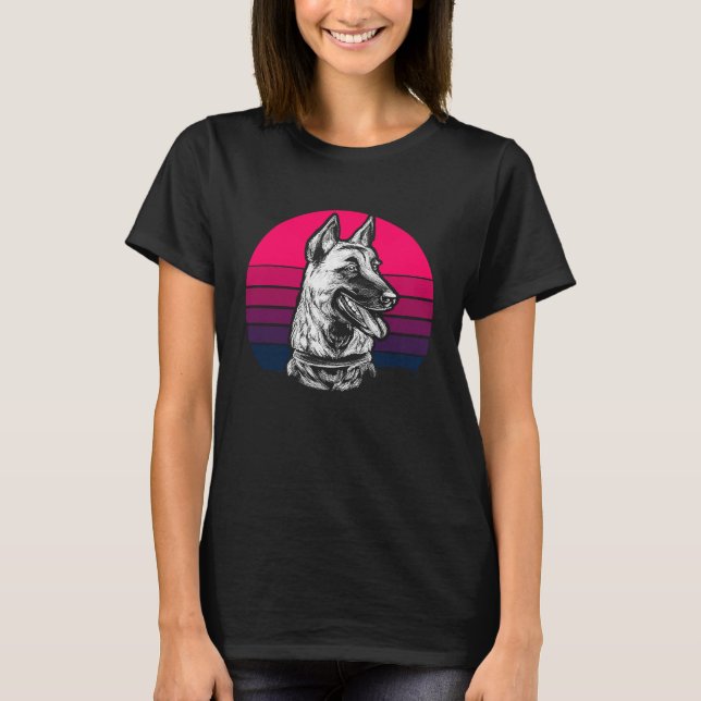 Retro Belgian Malinois  4 T-Shirt (Front)