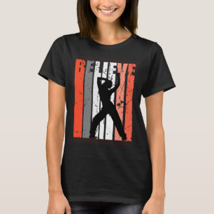 Retro Believe Dance Team Female Dancer Orange Colo T-Shirt