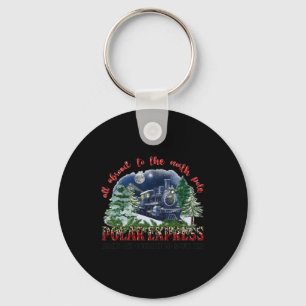 Retro Believe Train North Pole Polar Express All A Key Ring