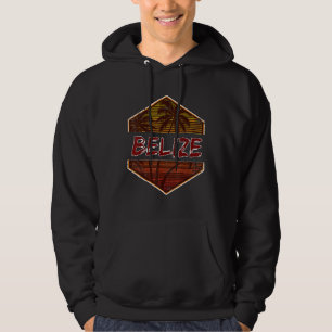 Retro Belise Latin Palm Trees Ocean Sun and Surf G Hoodie