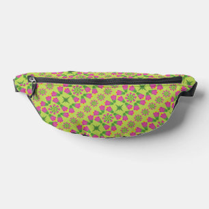 Retro Bell Flower Mandalas Green Fanny Pack