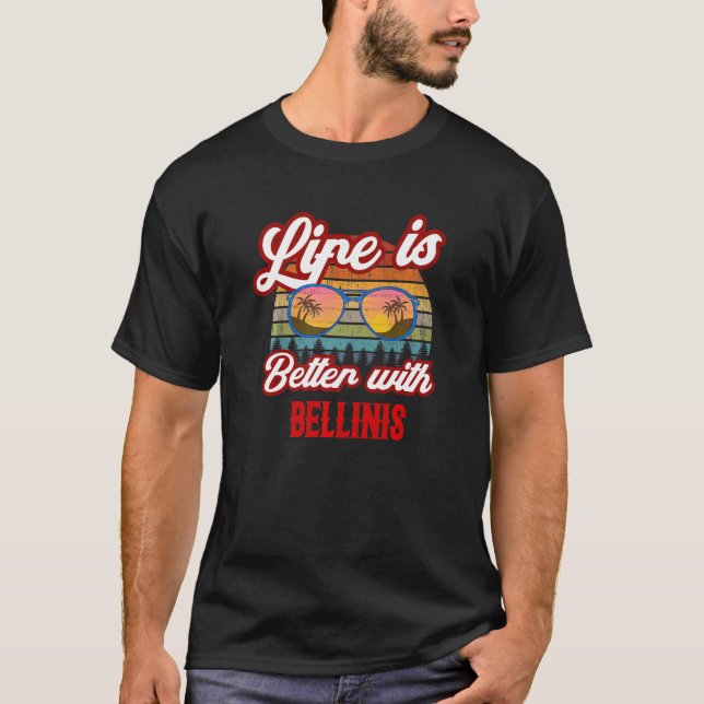 Retro Bellinis Sunset  With Bellinis T-Shirt (Front)
