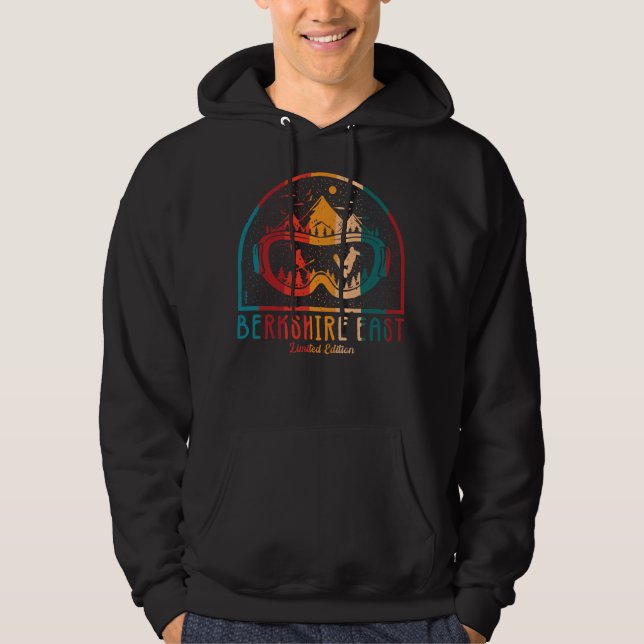 Retro Berkshire East Mountain Ski  Hoodie (Front)