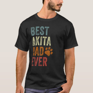 Retro Best Akita Dad Ever Akita Inu Papa Father s T-Shirt