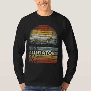 Retro Best Alligator Dad Ever Animals T-Shirt