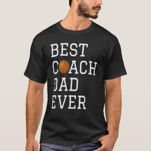 Retro Best Basketball Coach Dad Ever Coaching Fath T-Shirt