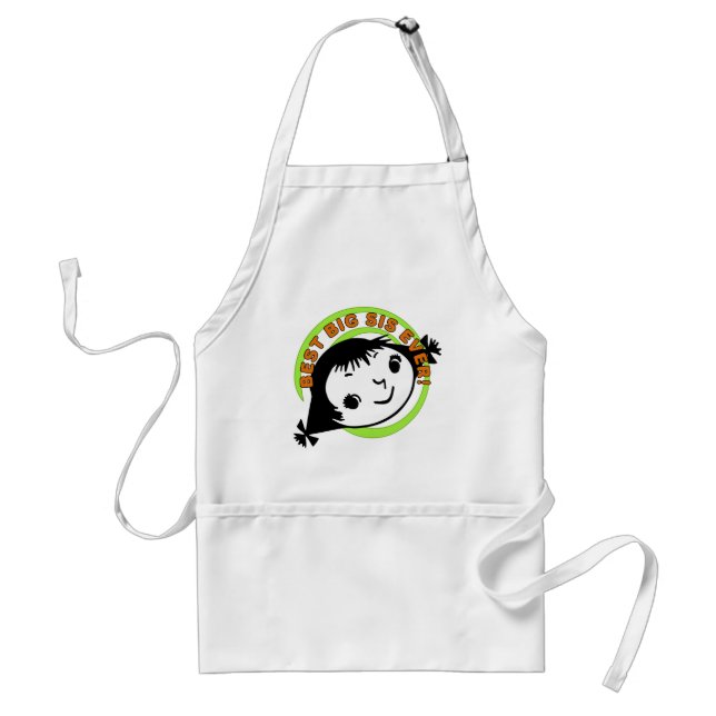 Retro Best Big Sister Ever Standard Apron (Front)