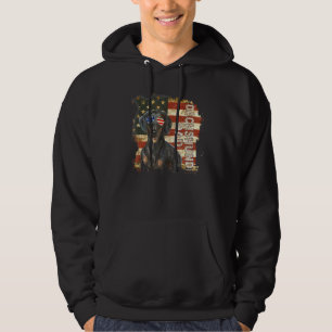 Retro Best Dachshund Dad Ever American Flag 4th Of Hoodie