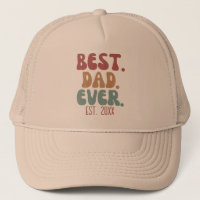 Retro Best Dad Ever Established Date New Dad Gift