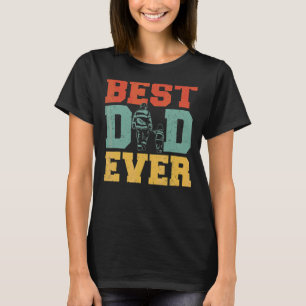 Retro Best Dad Ever Firefighter Daddy Happy Father T-Shirt