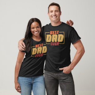 Retro Best Dad Ever Vintage Typography Art T-Shirt