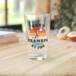 Retro Best Grandpa By Par Custom Fathers Day Glass<br><div class="desc">Retro Best Grandpa By Par design you can customise for the recipient of this cute golf theme design. Perfect gift for Father's Day or grandfather's birthday. 

The text "GRANDPA" can be customised with any dad moniker by clicking the "Personalise" button above</div>
