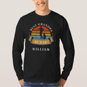 Retro Best Grandpa By Par Personalised Golfer T-Shirt